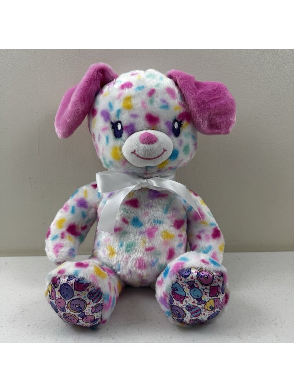 Puppy Stash Jar Pink & White Puppy Dog Plush Hide Valuables Secret Storage